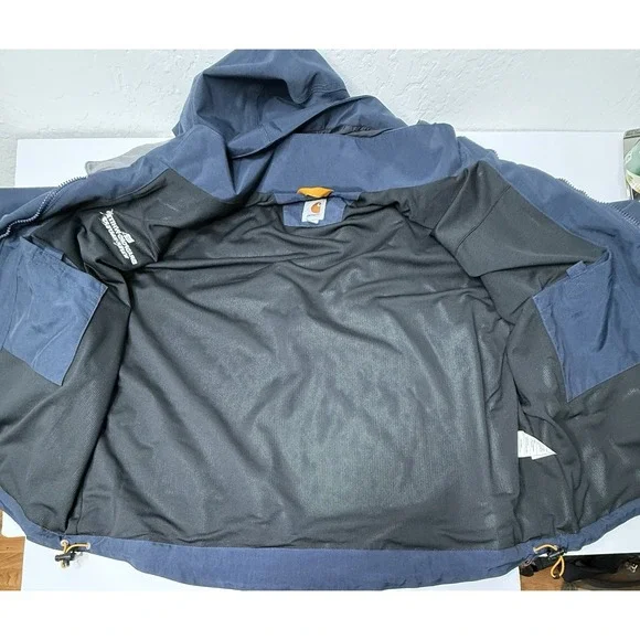 Carhartt Storm Defender Shoreline Heavyweight Jacket Navy Work Wear Size 2XL New
